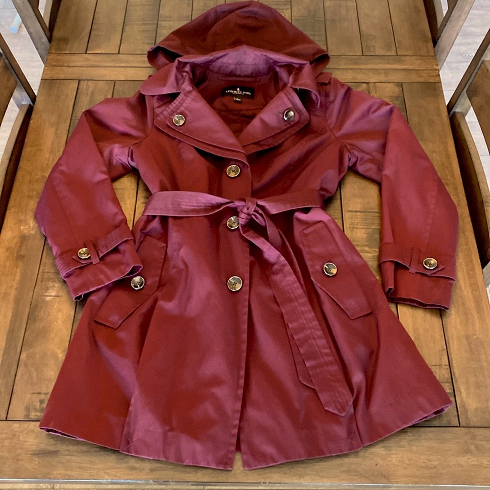 London Fog Hooded Trench Coat